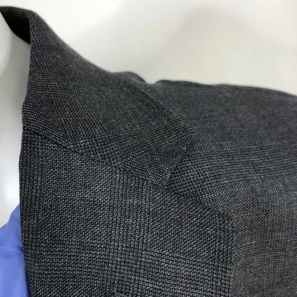 Joseph & Feiss Gold NO TAG 44 Glen Plaid Blazer Suit Sport Coat Jacket Gray